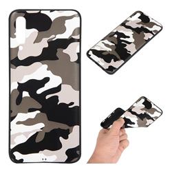 Camouflage Soft TPU Back Cover for Samsung Galaxy A70 - Black White