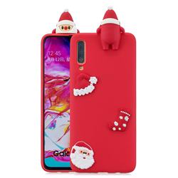 Red Santa Claus Christmas Xmax Soft 3D Silicone Case for Samsung Galaxy A70
