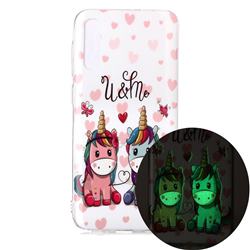 Couple Unicorn Noctilucent Soft TPU Back Cover for Samsung Galaxy A70