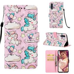 Angel Pony 3D Painted Leather Wallet Case for Samsung Galaxy A70