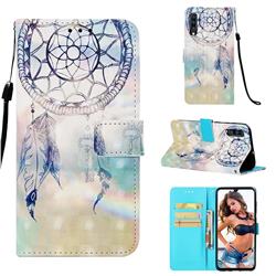 Fantasy Campanula 3D Painted Leather Wallet Case for Samsung Galaxy A70