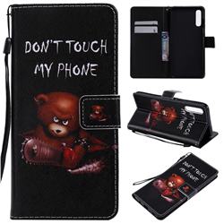 Angry Bear PU Leather Wallet Case for Samsung Galaxy A70