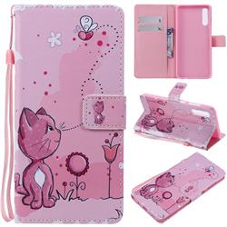 Cats and Bees PU Leather Wallet Case for Samsung Galaxy A70
