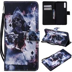 Skull Magician PU Leather Wallet Case for Samsung Galaxy A70