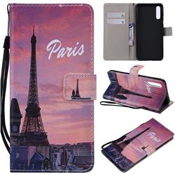 Paris Eiffel Tower PU Leather Wallet Case for Samsung Galaxy A70