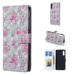 Roses Flower 3D Painted Leather Phone Wallet Case for Samsung Galaxy A70