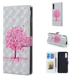 Sakura Flower Tree 3D Painted Leather Phone Wallet Case for Samsung Galaxy A70