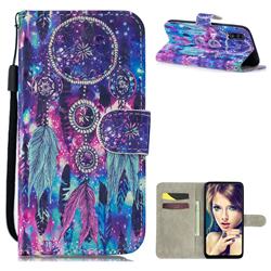 Star Wind Chimes 3D Painted Leather Wallet Phone Case for Samsung Galaxy A70