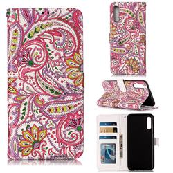 Pepper Flowers 3D Relief Oil PU Leather Wallet Case for Samsung Galaxy A70