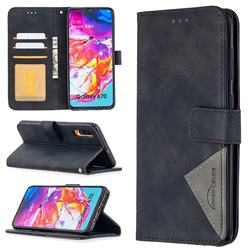 Binfen Color BF05 Prismatic Slim Wallet Flip Cover for Samsung Galaxy A70 - Black