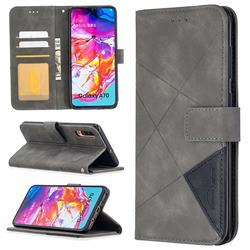 Binfen Color BF05 Prismatic Slim Wallet Flip Cover for Samsung Galaxy A70 - Gray