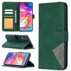Binfen Color BF05 Prismatic Slim Wallet Flip Cover for Samsung Galaxy A70 - Green