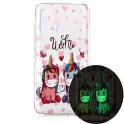 Couple Unicorn Noctilucent Soft TPU Back Cover for Samsung Galaxy A70e