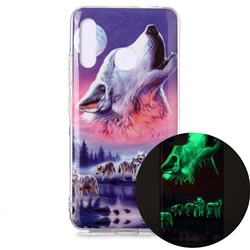Wolf Howling Noctilucent Soft TPU Back Cover for Samsung Galaxy A70e
