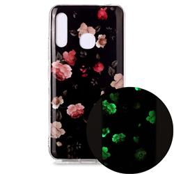 Rose Flower Noctilucent Soft TPU Back Cover for Samsung Galaxy A70e