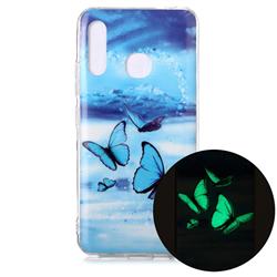 Flying Butterflies Noctilucent Soft TPU Back Cover for Samsung Galaxy A70e