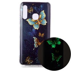 Golden Butterflies Noctilucent Soft TPU Back Cover for Samsung Galaxy A70e
