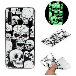 Red-eye Ghost Skull Noctilucent Soft TPU Back Cover for Samsung Galaxy A70e