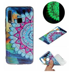 Colorful Sun Flower Noctilucent Soft TPU Back Cover for Samsung Galaxy A70e