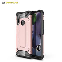 King Kong Armor Premium Shockproof Dual Layer Rugged Hard Cover for Samsung Galaxy A70e - Rose Gold
