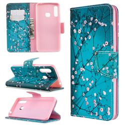 Blue Plum Leather Wallet Case for Samsung Galaxy A70e