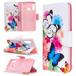 Vivid Flying Butterflies Leather Wallet Case for Samsung Galaxy A70e