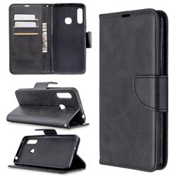 Classic Sheepskin PU Leather Phone Wallet Case for Samsung Galaxy A70e - Black