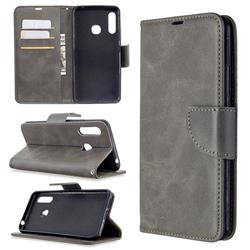 Classic Sheepskin PU Leather Phone Wallet Case for Samsung Galaxy A70e - Gray