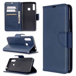 Classic Sheepskin PU Leather Phone Wallet Case for Samsung Galaxy A70e - Blue