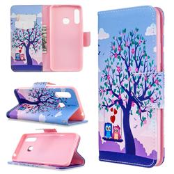 Tree and Owls Leather Wallet Case for Samsung Galaxy A70e