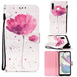 Watercolor 3D Painted Leather Wallet Case for Samsung Galaxy A70e