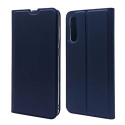 Ultra Slim Card Magnetic Automatic Suction Leather Wallet Case for Samsung Galaxy A70s - Royal Blue