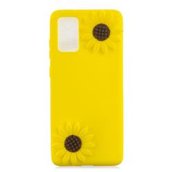 Yellow Sunflower Soft 3D Silicone Case for Samsung Galaxy A71 4G