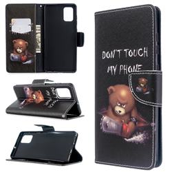 Chainsaw Bear Leather Wallet Case for Samsung Galaxy A71 4G