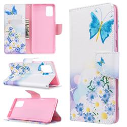 Butterflies Flowers Leather Wallet Case for Samsung Galaxy A71 4G