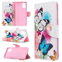 Vivid Flying Butterflies Leather Wallet Case for Samsung Galaxy A71 4G