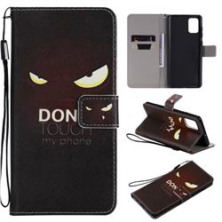 Angry Eyes PU Leather Wallet Case for Samsung Galaxy A71 4G