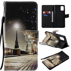 City Night View PU Leather Wallet Case for Samsung Galaxy A71 4G
