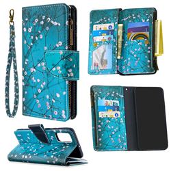 Blue Plum Binfen Color BF03 Retro Zipper Leather Wallet Phone Case for Samsung Galaxy A71 4G