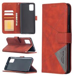 Binfen Color BF05 Prismatic Slim Wallet Flip Cover for Samsung Galaxy A71 4G - Brown