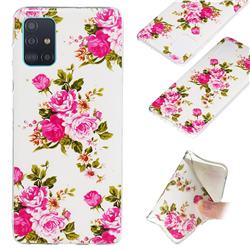 Peony Noctilucent Soft TPU Back Cover for Samsung Galaxy A71 4G