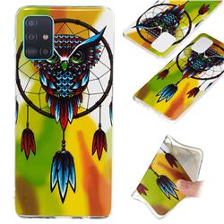 Owl Wind Chimes Noctilucent Soft TPU Back Cover for Samsung Galaxy A71 4G