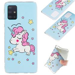 Stars Unicorn Noctilucent Soft TPU Back Cover for Samsung Galaxy A71 4G