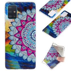 Colorful Sun Flower Noctilucent Soft TPU Back Cover for Samsung Galaxy A71 4G