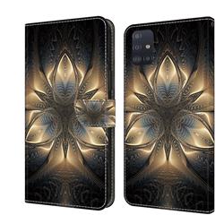 Resplendent Mandala Crystal PU Leather Protective Wallet Case Cover for Samsung Galaxy A71 4G