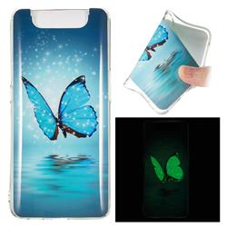 Butterfly Noctilucent Soft TPU Back Cover for Samsung Galaxy A80 A90