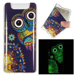 Tribe Owl Noctilucent Soft TPU Back Cover for Samsung Galaxy A80 A90