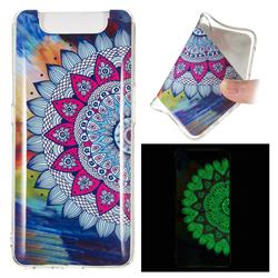 Colorful Sun Flower Noctilucent Soft TPU Back Cover for Samsung Galaxy A80 A90