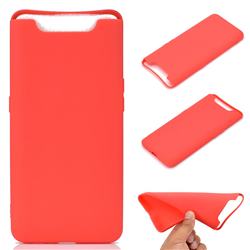 Candy Soft TPU Back Cover for Samsung Galaxy A80 A90 - Red