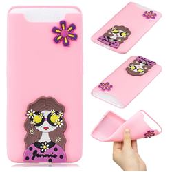 Violet Girl Soft 3D Silicone Case for Samsung Galaxy A80 A90